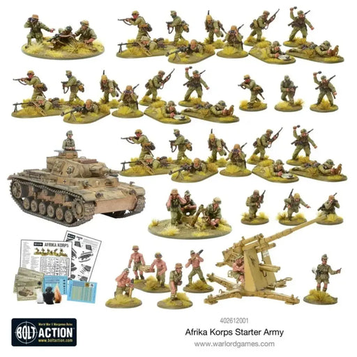 Bolt Action: Afrika Korps Starter Army (Preorder) - Miniature Games