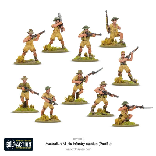 Bolt Action: Australian Militia Infantry Section (Pacific) - Miniature Games