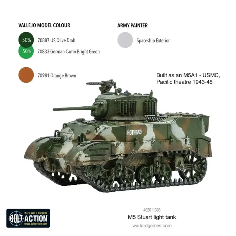Bolt Action: M5 Stuart (Plastic) - Miniature Games
