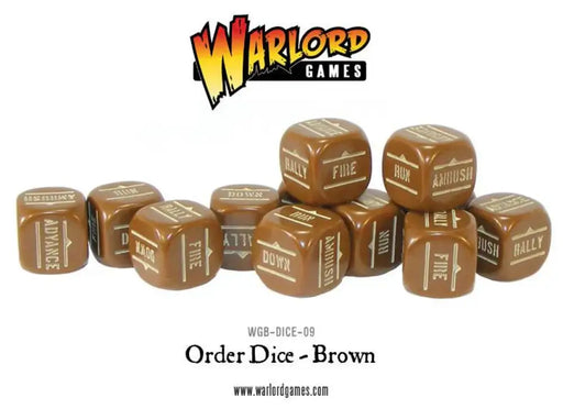 Bolt Action: Orders Dice Pack - Brown - Miniature Games