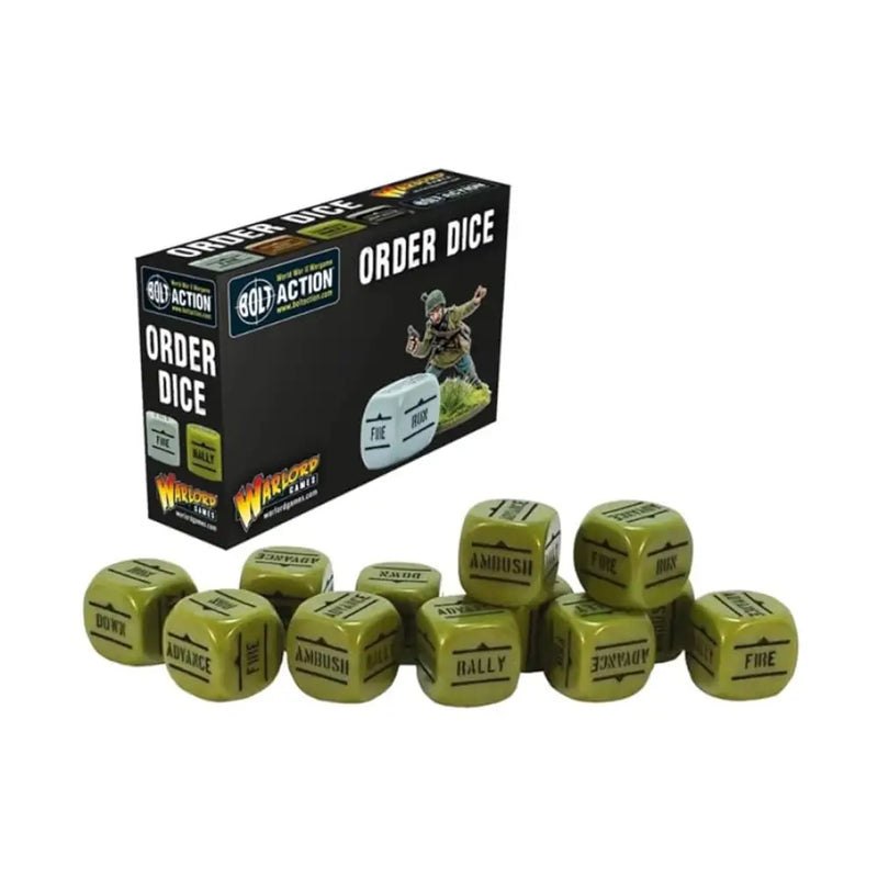 Bolt Action: Orders Dice Pack - Green - Miniature Games