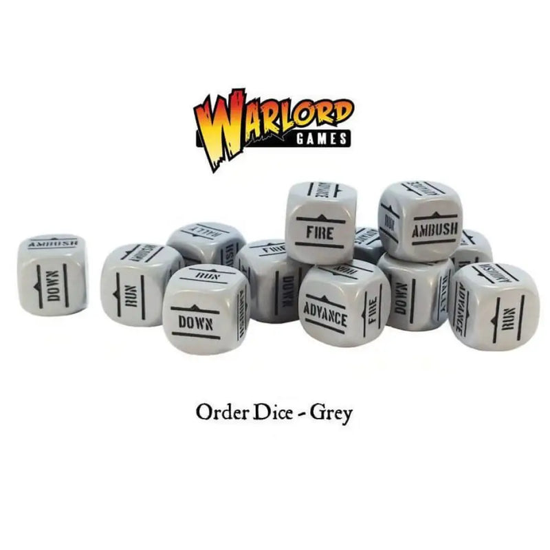 Bolt Action: Orders Dice Pack - Grey (Preorder) - Miniature Games