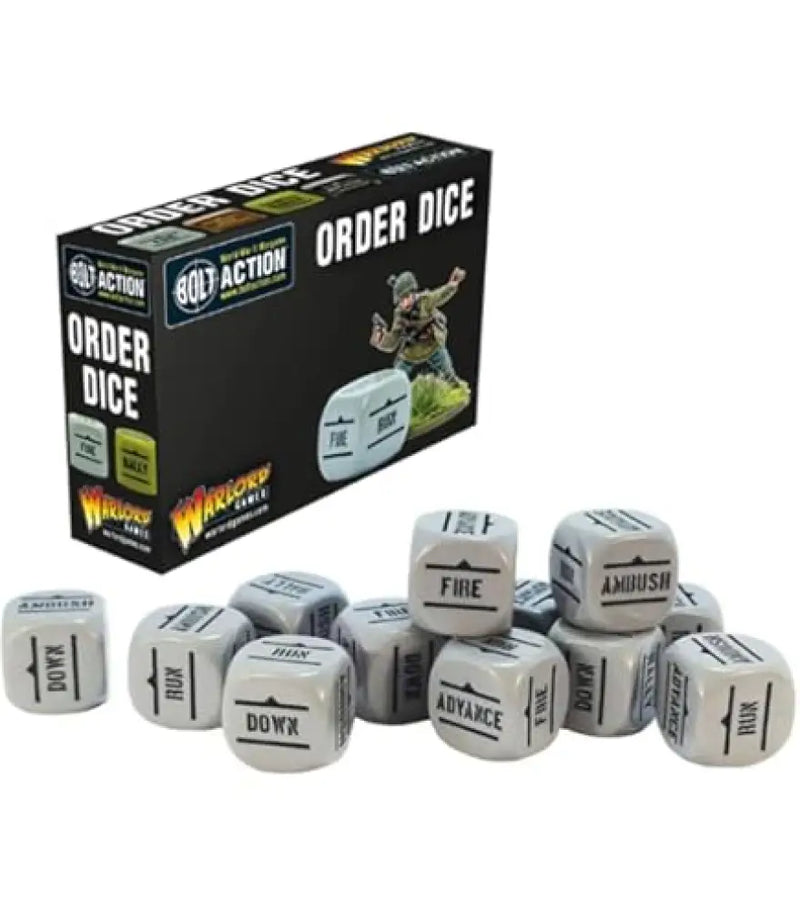 Bolt Action: Orders Dice Pack - Grey (Preorder) - Miniature Games