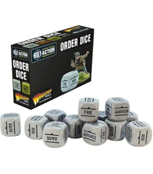 Bolt Action: Orders Dice Pack - Grey (Preorder) - Miniature Games