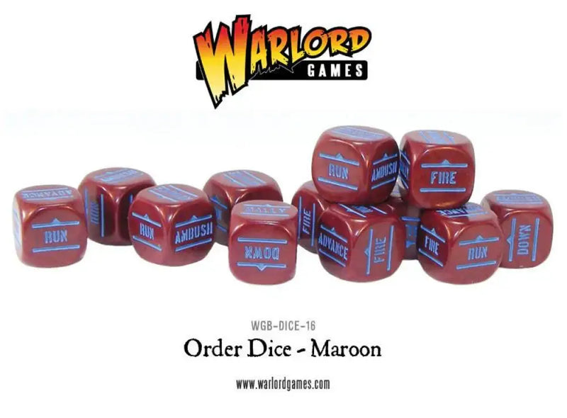 Bolt Action: Orders Dice Pack - Maroon - Miniature Games