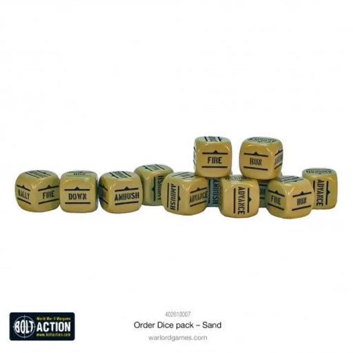 Bolt Action: Orders Dice Pack - Olive Drab - Miniature Games