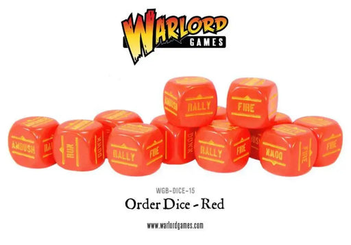 Bolt Action: Orders Dice Pack - Red (Preorder) - Miniature Games