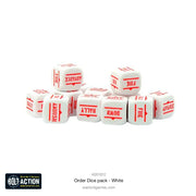 Bolt Action: Orders Dice Pack - White - Miniature Games