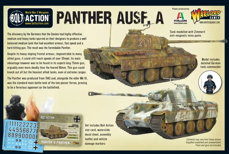 Bolt Action: Panther Ausf A (Plastic) (EN) - Miniature Games