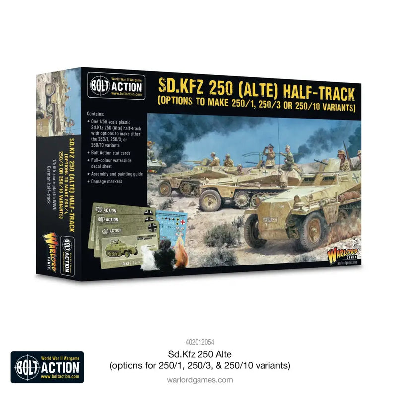 Bolt Action: Sd.Kfz 250 (Alte) Half-Track (Options to Make 250/1 250/3 or 250/10 Variants) - Miniature Games