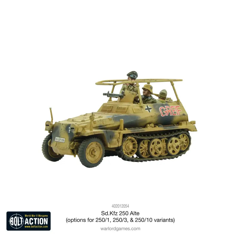 Bolt Action: Sd.Kfz 250 (Alte) Half-Track (Options to Make 250/1 250/3 or 250/10 Variants) - Miniature Games