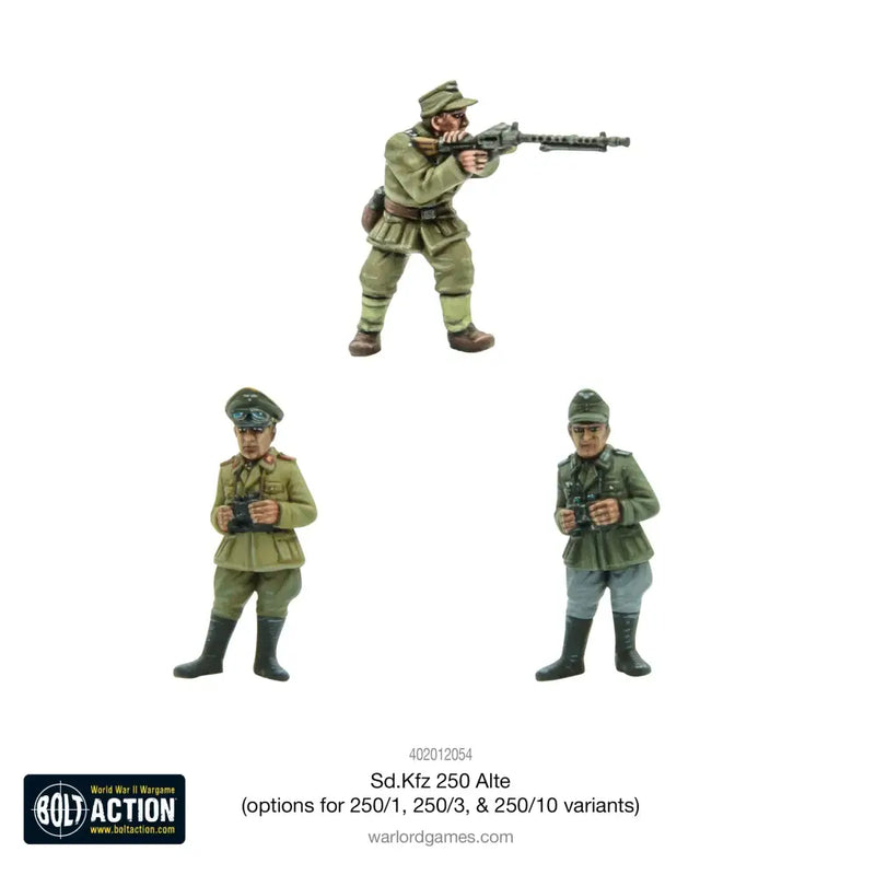 Bolt Action: Sd.Kfz 250 (Alte) Half-Track (Options to Make 250/1 250/3 or 250/10 Variants) - Miniature Games