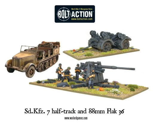 Bolt Action: Sd.Kfz 7 and 88mm Flak gun - Miniature Games