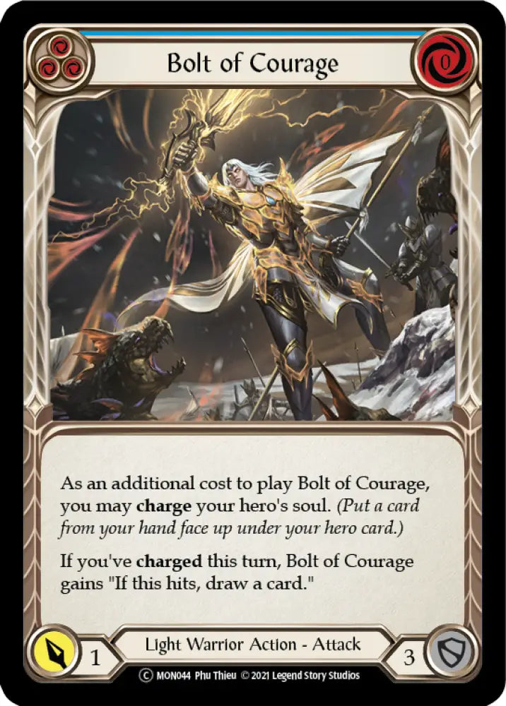 Bolt of Courage (Blue) [Monarch Unlimited] Unlimited Normal - Flesh And Blood Single