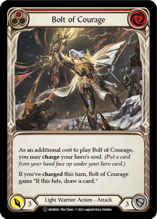 Bolt of Courage (Red) [Monarch Unlimited] Unlimited Rainbow Foil - Flesh And Blood Single