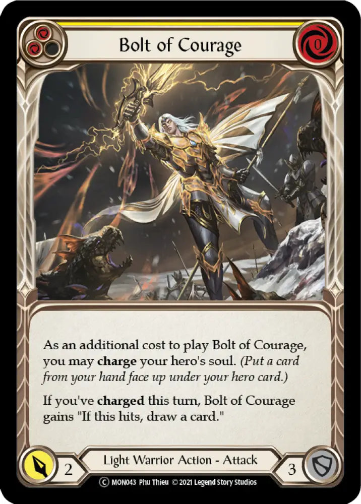 Bolt of Courage (Yellow) [Monarch Unlimited] Unlimited Normal - Flesh And Blood Single