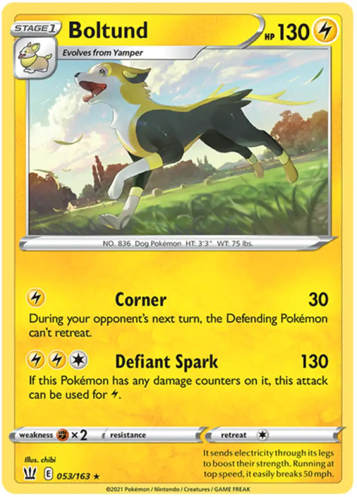 Boltund (053/163) [Sword & Shield: Battle Styles] - Pokemon Single