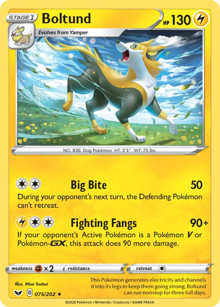 Boltund (075/202) [Sword & Shield: Base Set] - Pokemon Single