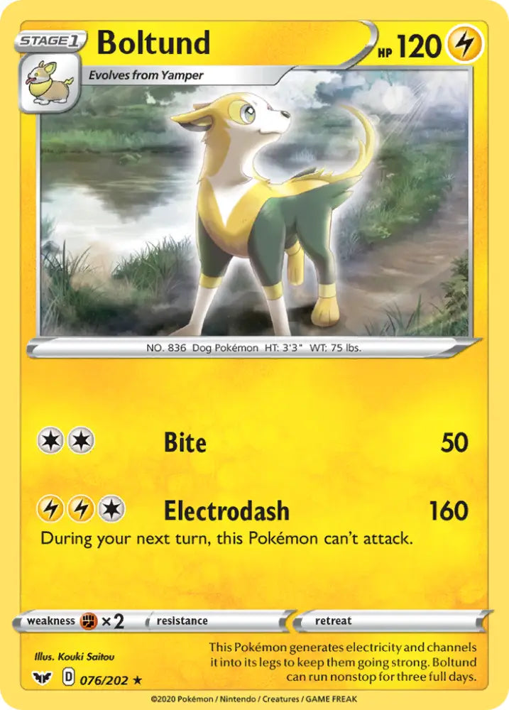 Boltund (076/202) [Sword & Shield: Base Set] - Pokemon Single