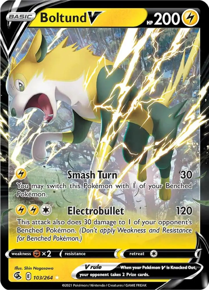 Boltund V (103/264) [Sword & Shield: Fusion Strike] - Pokemon Single