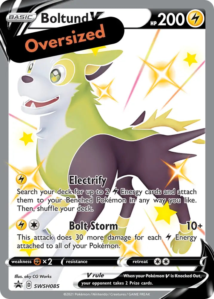 Boltund V (SWSH085) (Jumbo Card) [Sword & Shield: Black Star Promos] - Pokemon Single