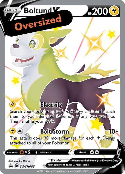 Boltund V (SWSH085) (Jumbo Card) [Sword & Shield: Black Star Promos] - Pokemon Single