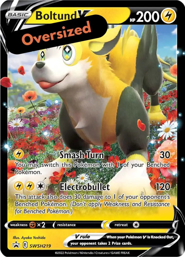 Boltund V (SWSH219) (Jumbo Card) [Sword & Shield: Black Star Promos] - Pokemon Single