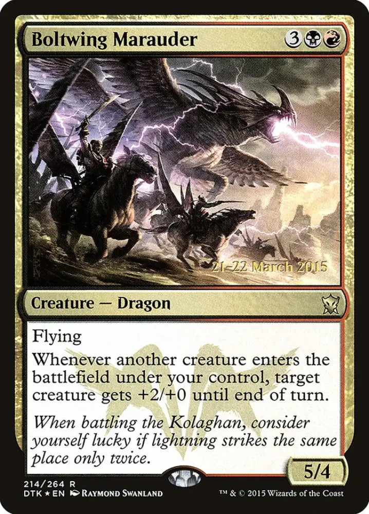 Boltwing Marauder [Dragons of Tarkir Prerelease Promos] - MTG Single