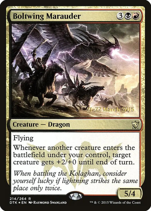 Boltwing Marauder [Dragons of Tarkir Prerelease Promos] - MTG Single