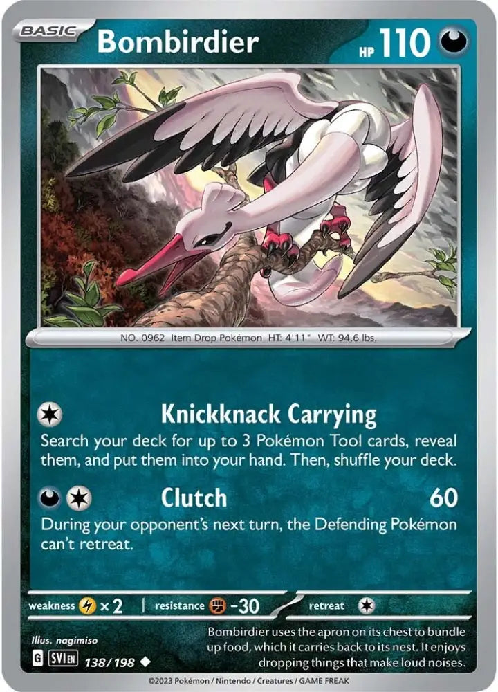 Bombirdier (138/198) [Scarlet & Violet: Base Set] - Pokemon Single
