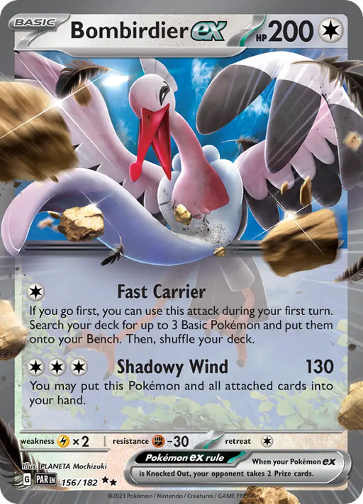 Bombirdier ex (156/182) [Scarlet & Violet: Paradox Rift] - Pokemon Single