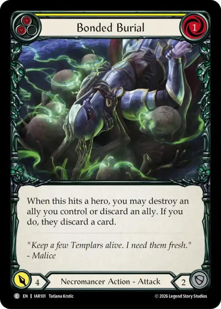 Bonded Burial (Yellow) (IAR101) [Usurp the Shadow Throne]