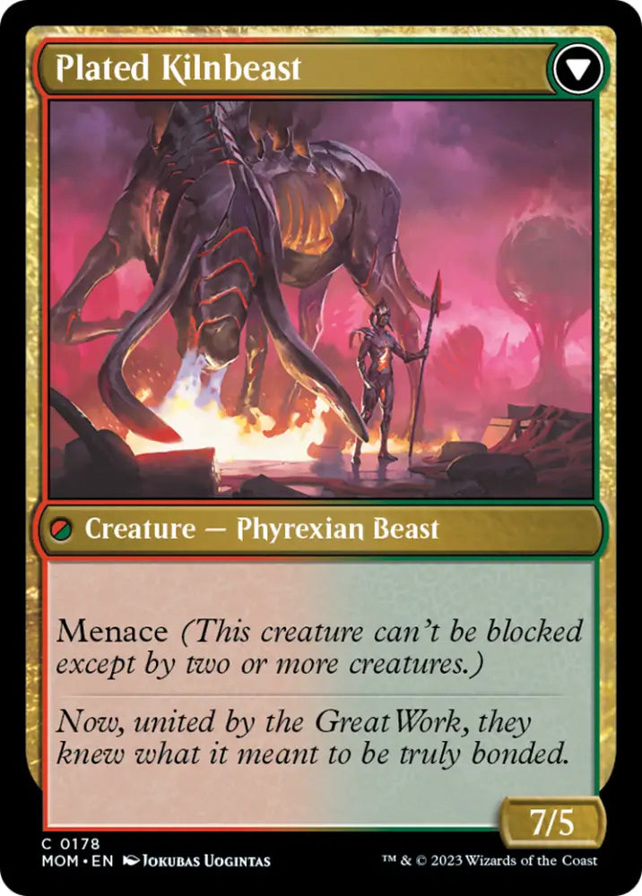 Bonded Herdbeast // Plated Kilnbeast [March of the Machine] - MTG Single