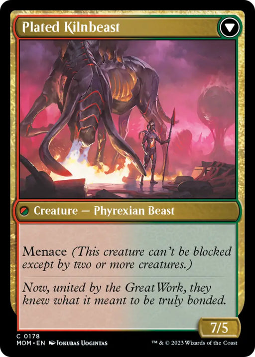 Bonded Herdbeast // Plated Kilnbeast [March of the Machine] - MTG Single