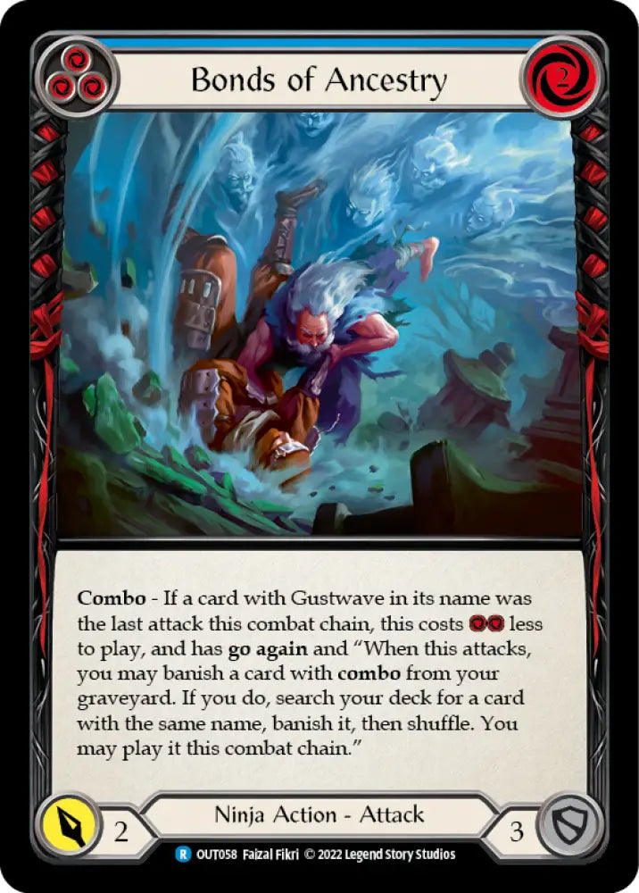 Bonds of Ancestry (Blue) [Outsiders] Rainbow Foil - Flesh And Blood Single