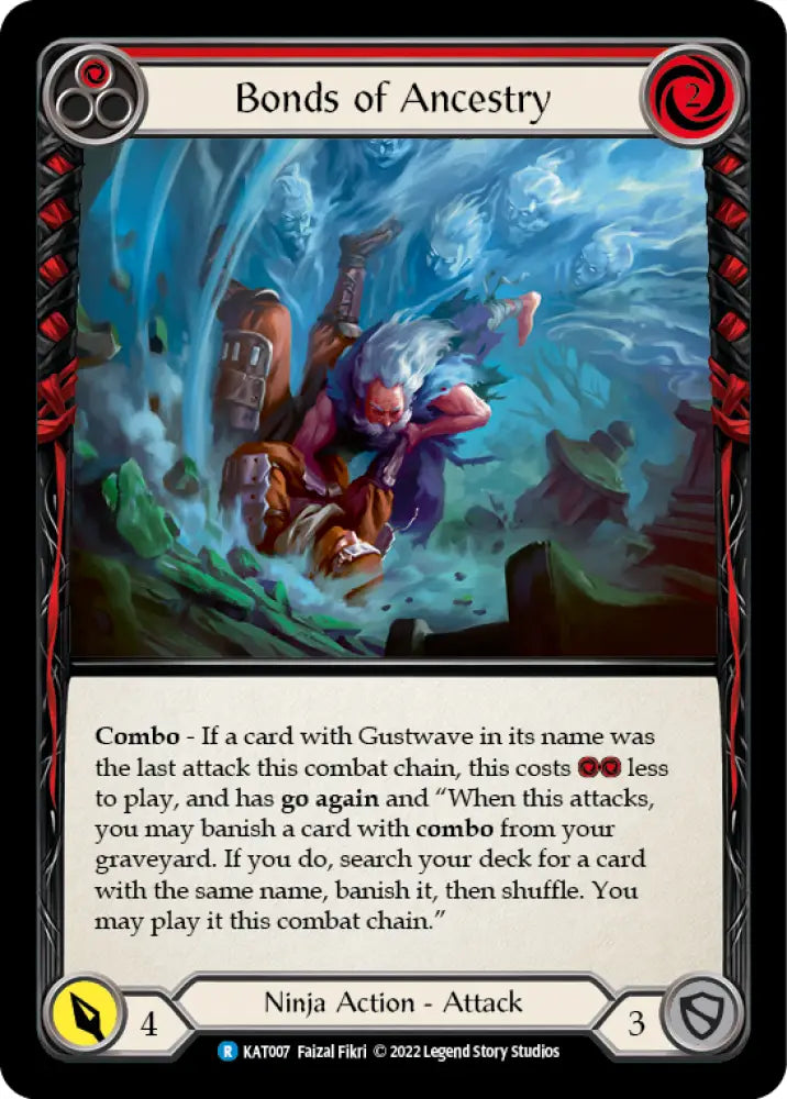 Bonds of Ancestry (Red) [Outsiders] (Katsu Blitz Deck) - Flesh And Blood Single