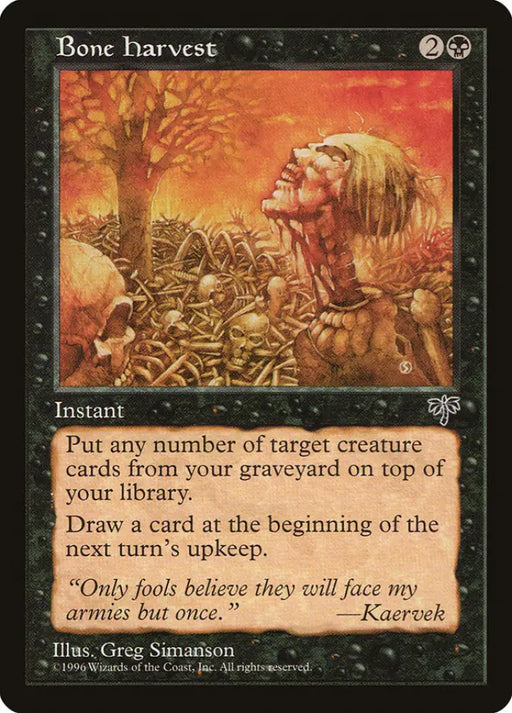 Bone Harvest [Mirage] - MTG Single