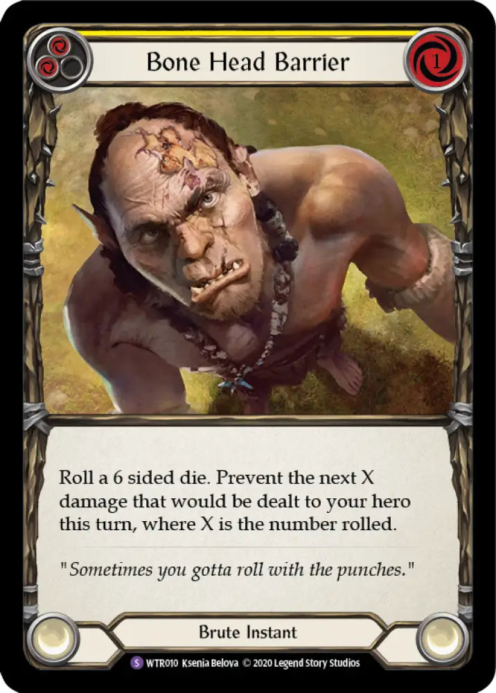 Bone Head Barrier [Welcome to Rathe Unlimited] Unlimited Rainbow Foil - Flesh And Blood Single