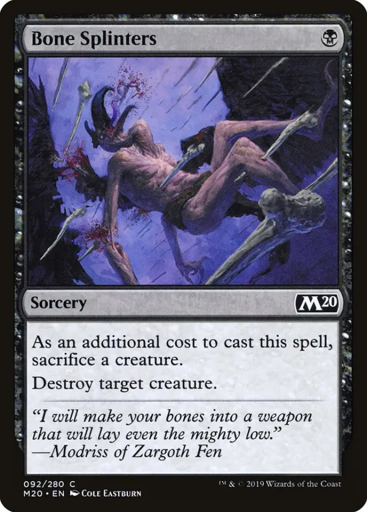 Bone Splinters [Core Set 2020] - MTG Single