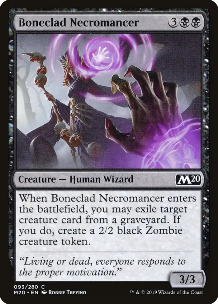 Boneclad Necromancer [Core Set 2020] - MTG Single