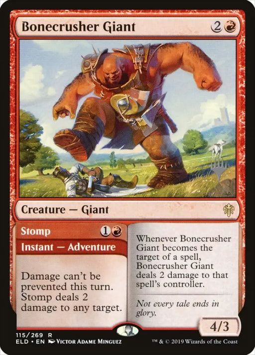 Bonecrusher Giant // Stomp (Promo Pack) [Throne of Eldraine Promos] - MTG Single