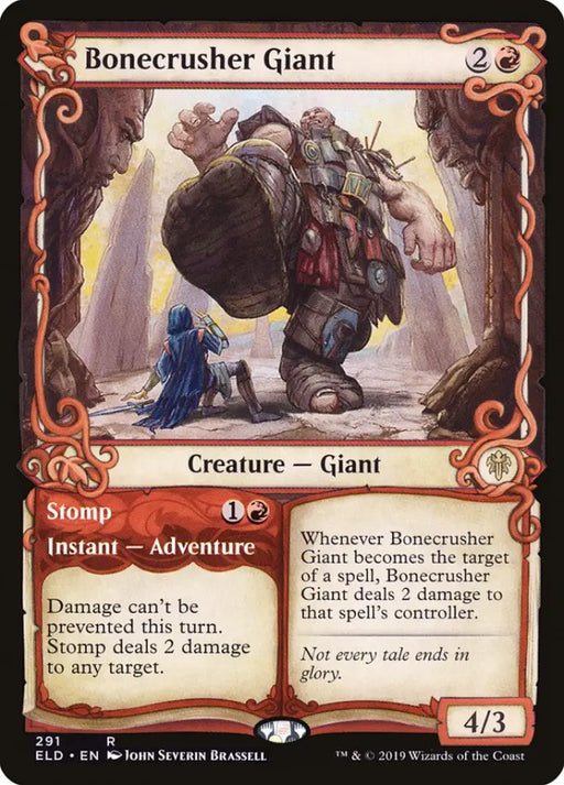 Bonecrusher Giant // Stomp (Showcase) [Throne of Eldraine] - MTG Single