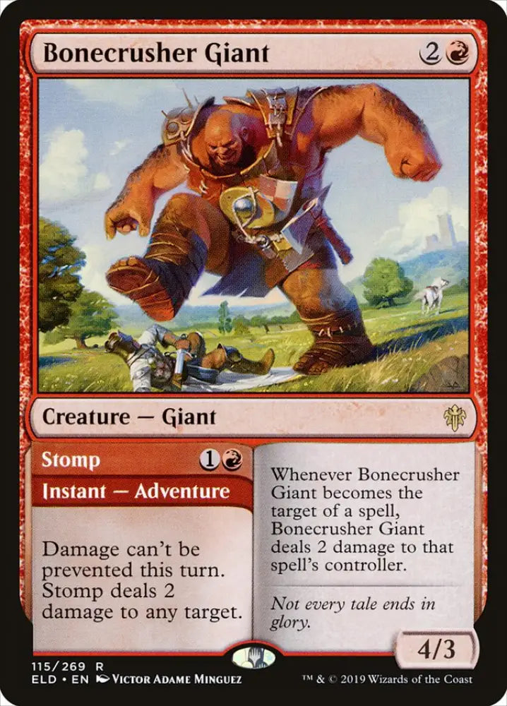 Bonecrusher Giant // Stomp [Throne of Eldraine] - MTG Single