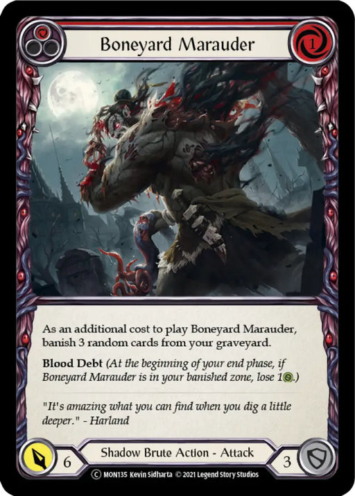 Boneyard Marauder (Red) [Monarch Unlimited] Unlimited Rainbow Foil - Flesh And Blood Single