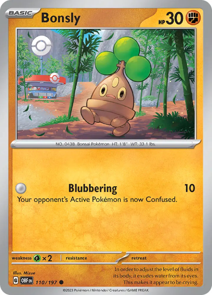 Bonsly (110/197) [Scarlet & Violet: Obsidian Flames] - Pokemon Single