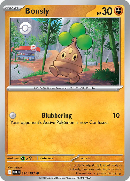 Bonsly (110/197) [Scarlet & Violet: Obsidian Flames] - Pokemon Single