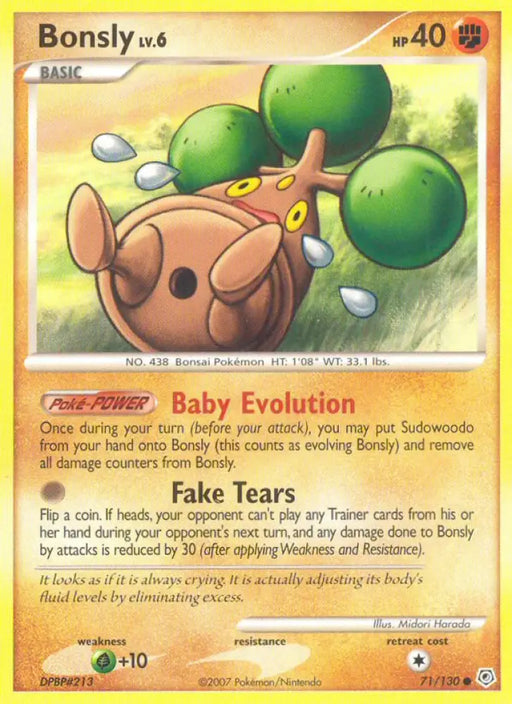 Bonsly (71/130) [Diamond & Pearl: Base Set] - Pokemon Single