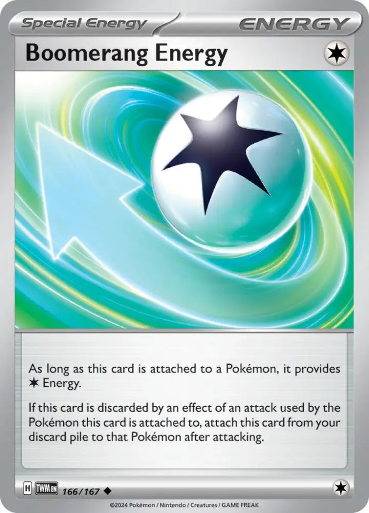 Boomerang Energy (166/167) [Scarlet & Violet: Twilight Masquerade] - Pokemon Single