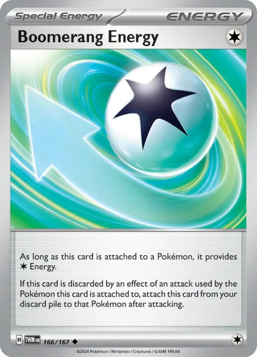 Boomerang Energy (166/167) [Scarlet & Violet: Twilight Masquerade] - Pokemon Single