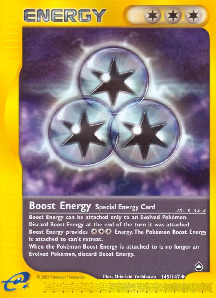 Boost Energy (145/147) [Aquapolis] - Pokemon Single